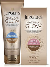 Natural Glow Gradual Glow – Hidratante Diário Firmador e Protetor Solar FPS 20, Médio a Bronzeado, 200ml - Jergens